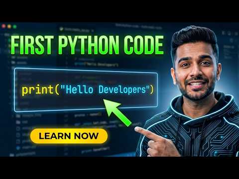 First Python Code: Print Hello Developers | One line code | Python IDLE Code | #firstpythoncode #py