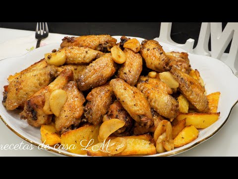 ALITAS DE POLLO FRITO AL AJILLO RECETA FÁCIL Y CON POCOS INGREDIENTES