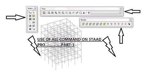 use of all commands on staad pro........ part-1