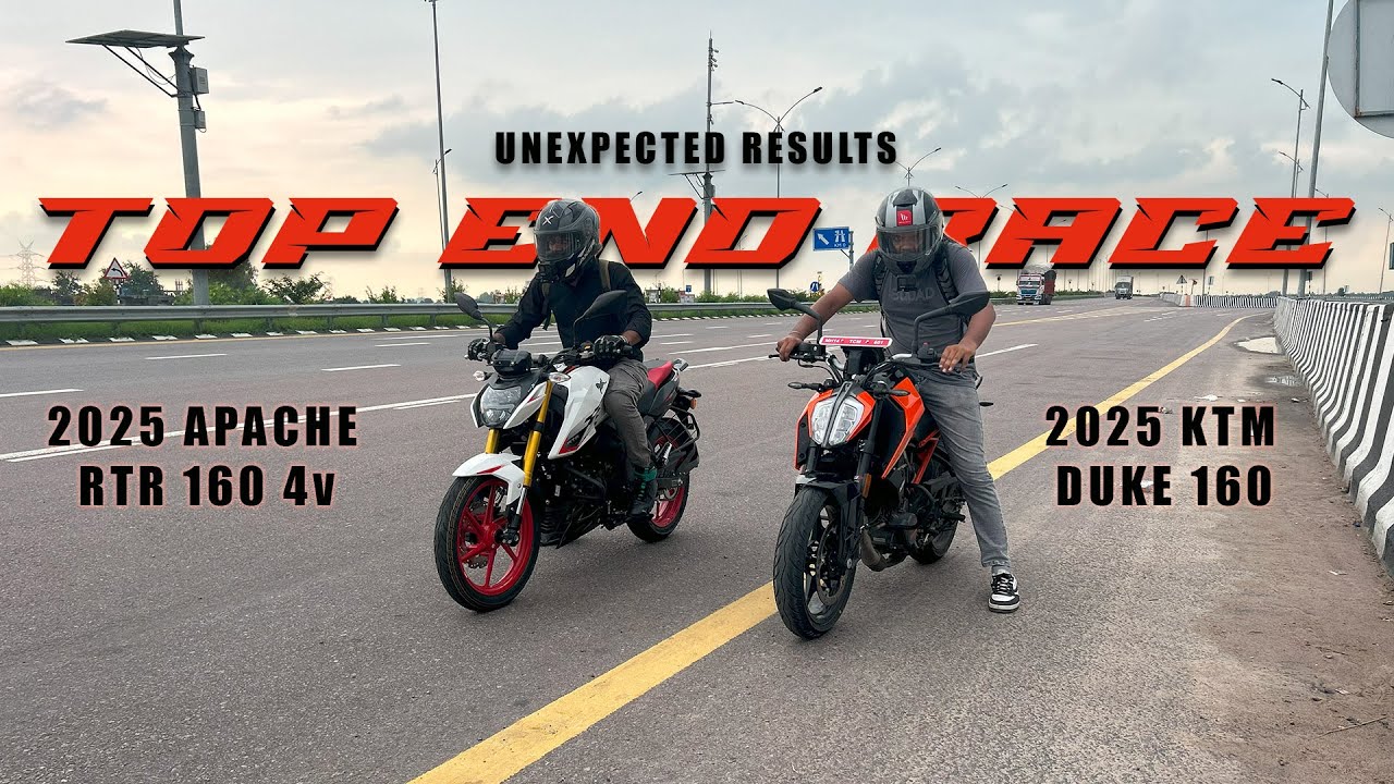 2025 KTM Duke 160 vs TVS Apache RTR 160 4v | Top End Race | Unexpected Results | Must Watch