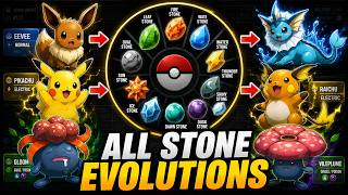 🔥💧⚡️☀️ Pokémon That EVOLVE By EVOLUTIONARY STONE ❄️🌚🍃🌃