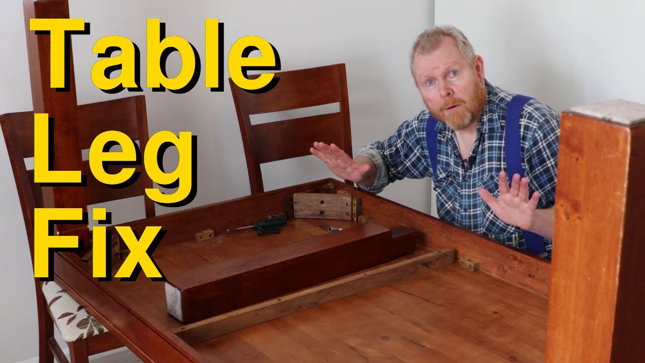 How to fix a broken table leg bracket - YouTube