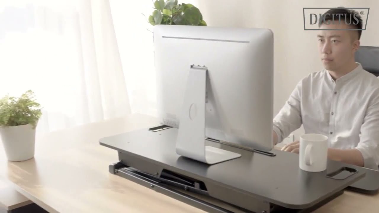 DIGITUS Ergonomic Workspace Riser (DA 90380 1) - YouTube