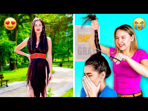 Girls Problems With Long And Short Hair || Amazing Hair Hacks For Everyone