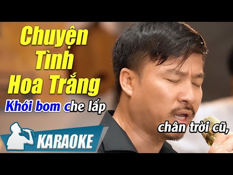 Chuyện Tình Hoa Trắng Karaoke Quang Lập (Tone nam) | Nhạc Vàng Bolero Karaoke