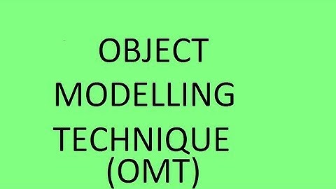 OBJECT MODELING TECHNIQUE (OMT) - INTRODUCTION