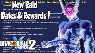 Xenoverse 2 New Raid Dates & Details!