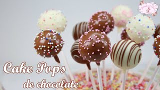 CAKE POPS DE CHOCOLATE I SIN HORNO 🍭 SOLO 3 INGREDIENTES 🍭 SIN MOLDE - FÁCIL I Priscila's Cookies