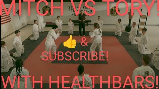 Mitch Vs Tory Mini Dojo Fight With Healthbars - Cobra Kai S2E6 Take A Right, 2019