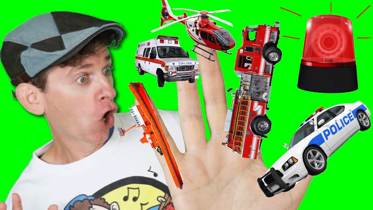 Finger Family Song Emergency Vehicles with Matt Action Song, Nursery Rhyme Learn English