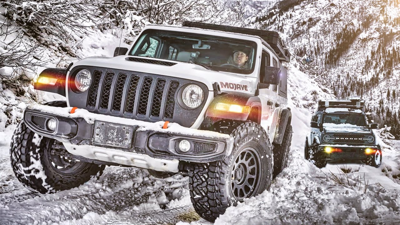 Sliding Down A Snowy Idaho Mountain In My Jeep Gladiator