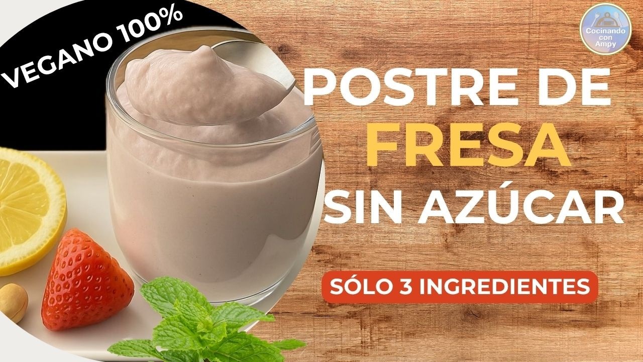 Веганский крем из кешью и клубники | Клубничный десерт без сахара, богатый магнием и без молочных пр