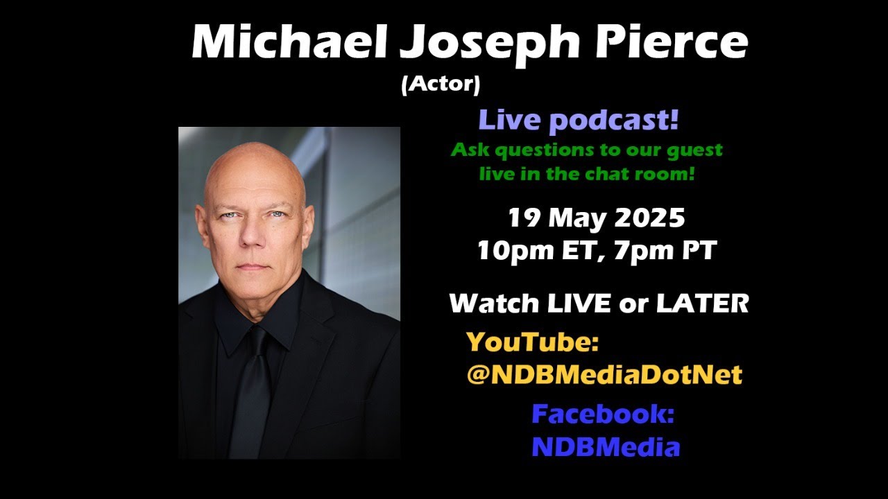 Michael Joseph Pierce, (Actor, 'Mother Courage', 'Road To Terzetto'), joins us for a live chat.