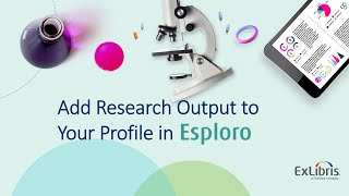 Add Research Output to Your Profile in Esploro