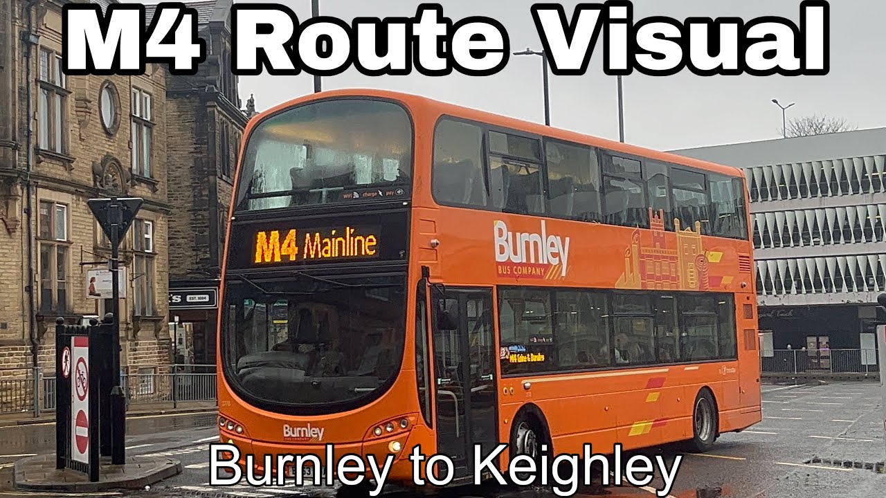 FULL ROUTE VISUAL M4 Burnley to Keighley Transdev Burnley Bus Company 