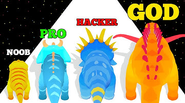 Dinosaur Evolution Run 3D - Level Up Satisfying ASMR Gameplay ( Merge Dinosaur )