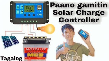 Paano gamitin ang solar charge controller How to use PWM solar charge controller