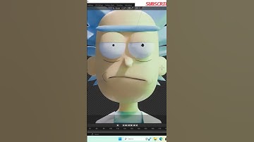 Rick Sanchez from Rick and Morty in 3d blender is cool! #pleasesubscribe #blender3d #rickandMorty