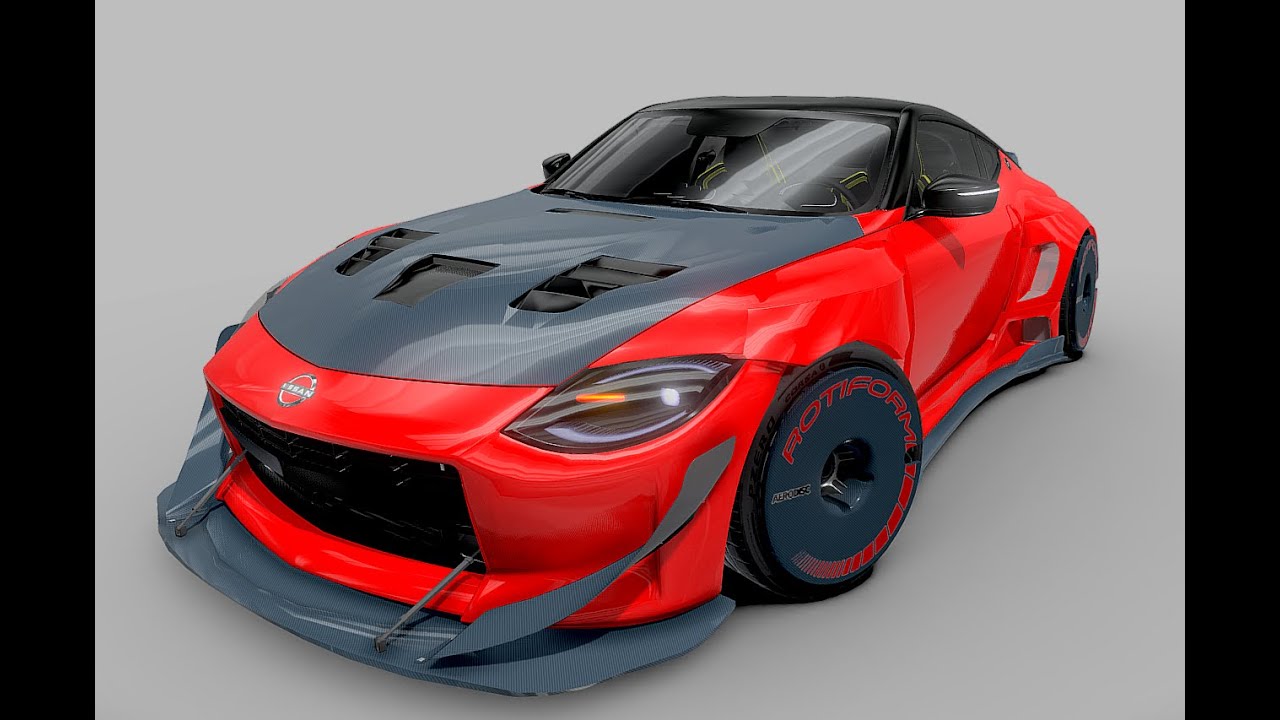 Creating Nissan 400Z drift vers for mod in LFS - YouTube