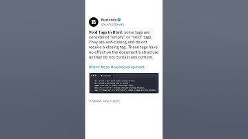 Void/Empty Tags In Html