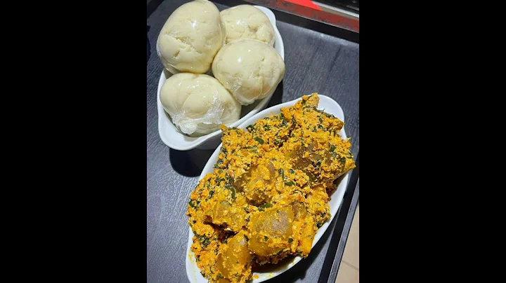 Egusi Soup and pounded Yam