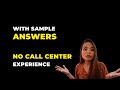 Tell Me Something About Yourself | Call Center Job Interview