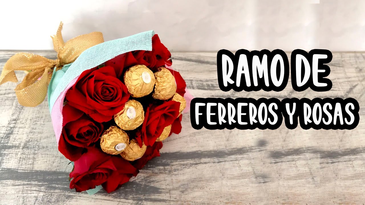 Cómo hacer un RAMO DE FERREROS Y ROSAS💐 