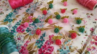 Yapılışı Diğer Böğürtlen Modellerinden Farklı Boncuklu Tığ Oyası Modeli