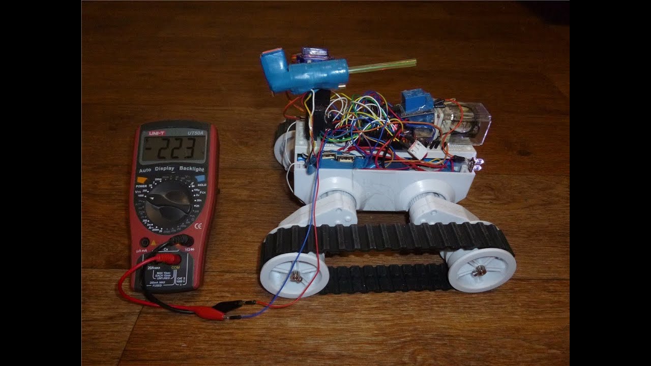 Arduino Robot Ver 3 with coil gun / gauss gun drone - YouTube