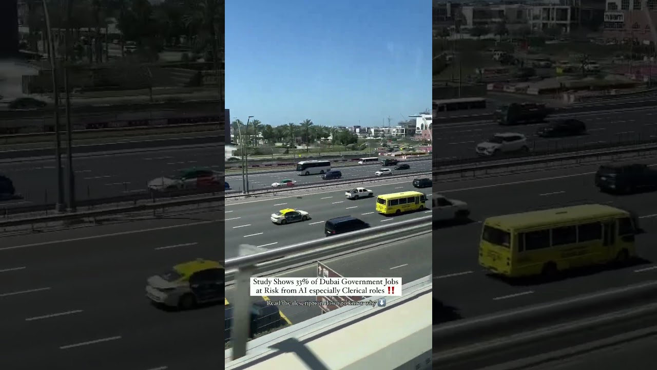 33% of Dubai Government Jobs at risk of being replaced by AI ⬇️