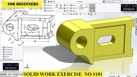 Solidworks tutorial No # 101. Solidworks exercise for beginner