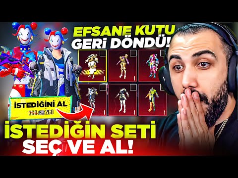 260 UC'YE İSTEDİĞİN DESTANSI SETİ SEÇİP AL!! 😱 EFSANE KUTU GERİ DÖNDÜ HEPSİNİ ALDIK! | PUBG MOBILE