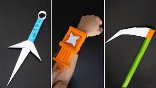картинка: 03 Удивительное Оригами Оружие Ниндзя || Кунай | Коса | Ниндзя Звездный Стрелок