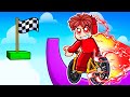 Going 9999999 mph in roblox bike obby