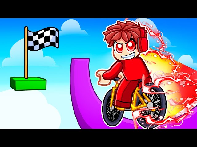 Going 9,999,999 MPH in Roblox Bike Obby! class=