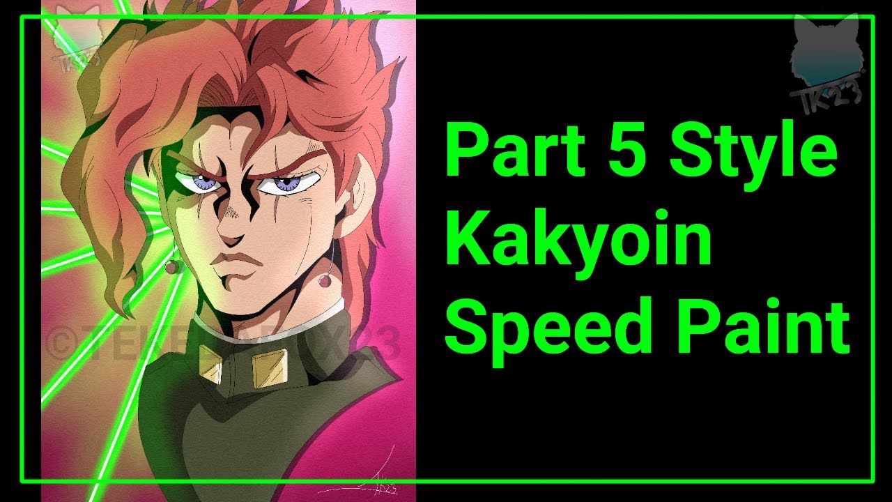 JoJo's Bizarre Adventure Part 5 Style Kakyoin Speed Paint YouTube