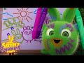 SUNNY BUNNIES - GIANT CRAYONS | COLOURING, DRAWING, PAINTING for Kids | Cartoons for Children