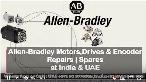 Allen Bradley Servo Motor Drive Repair locally -India- Encoder/Resolver Install-Align,Adjust