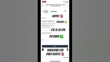 Wipro System Engineer Fresher ❤️ #freshers