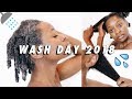 Wash Day Routine on Short to Medium Natural Hair| Dry Type 4 Natural Hair