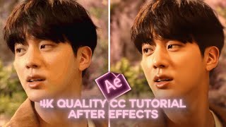 How to get 4k quality cc on after effects tutorial #jin #bts #tutorial #kpop #edit #4k #trending