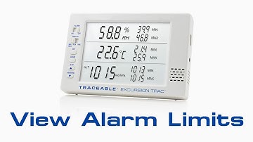 Excursion-Trac Datalogging Traceable Barometer - View Alarm Limits Instructional Video