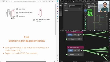 Reinforcement drawing with Blender 3D and Sverchok - Parametric Beam  Section Test