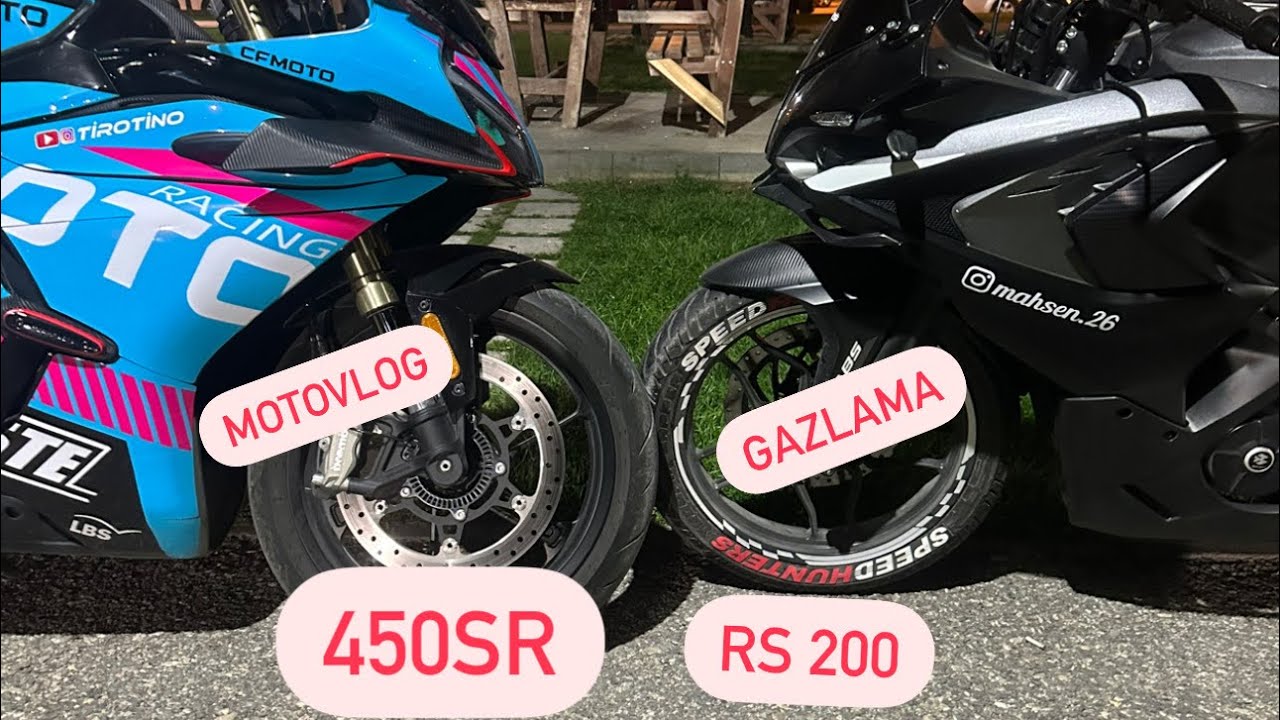 Cf moto 450 sr gazlama MotoVlog (4k) rs200 le gazladım - YouTube