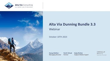 Webinar Dunning 3.3 for NetSuite I by Alta Via