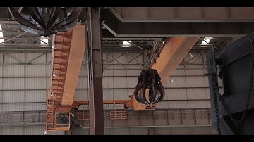 Grab Overhead Crane in Steel Mills, Grab Bucket Overhead Crane