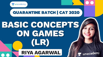Quarantine Batch | Complete CAT 2020 Revision | Basic Concepts on Games (LR) by Riya Agarwal