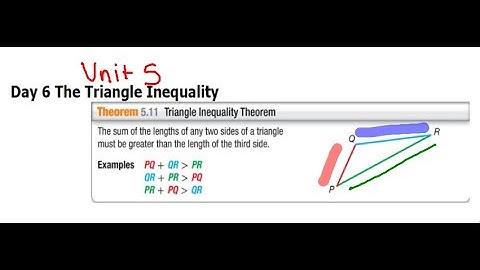 Unit 5   Day 6   The Triangle Inequality
