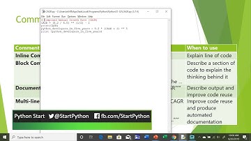 Comments and DocStrings in Python