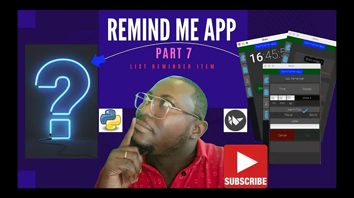 RemindMeApp from design to implementation | Kivy Project Part 7 | List Reminder Items UI